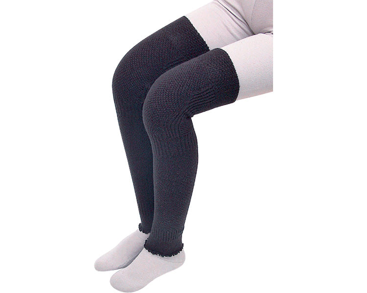 무릎이 달린 부드러운 다리 워머 2 개 1 세트 / 9052 블랙 프리 사이즈 1 세트