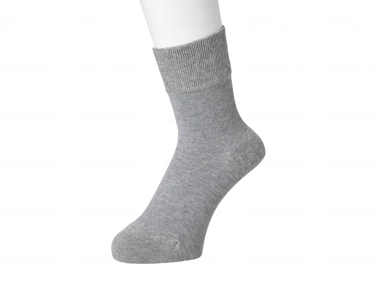 Okamoto Men's Easy Pique Stretchy Cotton Socks, Medium Gray, 24-28cm