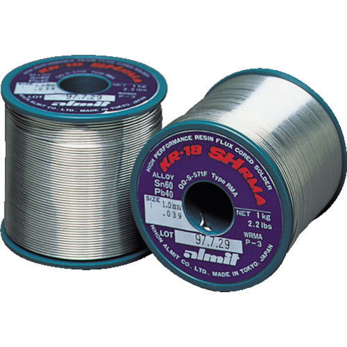 ALUMIT Leaded Flux Cored Solder KR-19 SH RMA 1.0mm KR19SHRMA-SN60-P-3-1.0MM 1 Roll