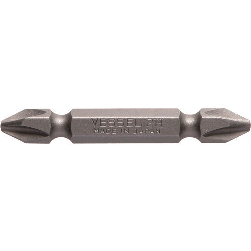 VESSEL マグネット入りビット B43 +2×50 H 両頭ビット 10本組 M-B43250H 10 本
