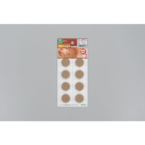 光 硬質フェルト ブラウン 25mm丸 LPQ-252 1 PK