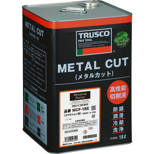 TRUSCO メタルカットフォレスト エマルション油脂型 18L MCF-11E 1 缶