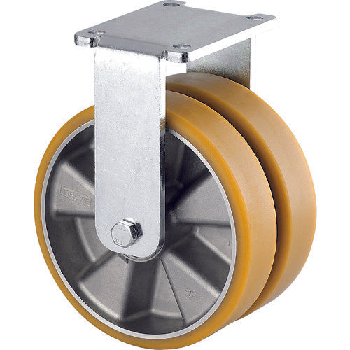 Tente Caster High-performance dual-wheel caster for heavy loads "DELTA TWIN" (polyurethane wheels, maintenance-free) φ160 Fixed type 9948ITP160P63 CONVEX 1 piece
