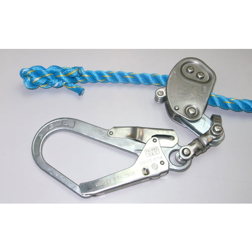 Matsuura Blue New Tetron Horizontal Life Rope 16mmΦ x 15m with hooks on both ends and tensioner on one side NEW-TETORON-WF1615BLUE 1 piece
