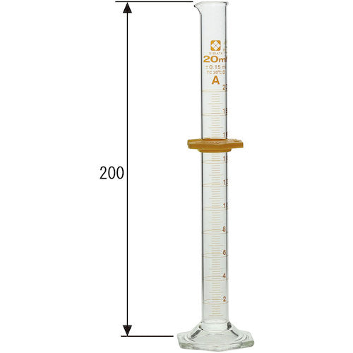 SIBATA Measuring Cylinder Super Grade 20mL 023520-20 1 unit