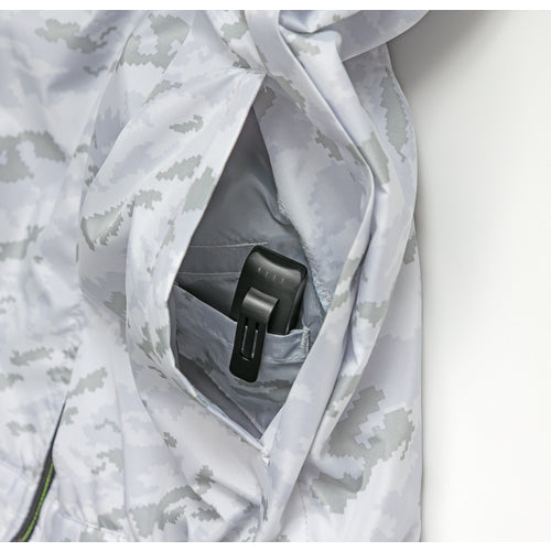 空調服 ポリエステル製カジュアル空調ベストウェアのみネイビー×薄グレーカモL KU92020-C16-S3 1 着