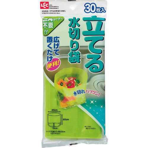 LEC 立てる水切り袋30枚入 K00020 1 個