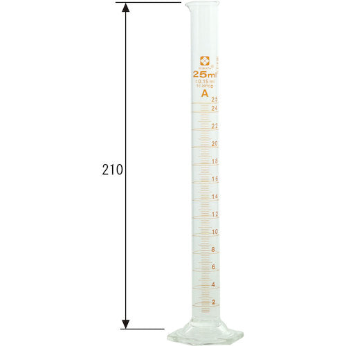 SIBATA Measuring Cylinder Super Grade 25mL 023520-25 1 unit