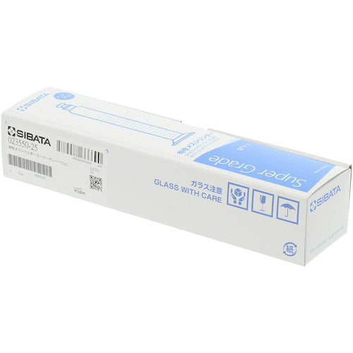 SIBATA Measuring Cylinder with Stopper, Super Grade, 25mL, 023550-25, 1 unit