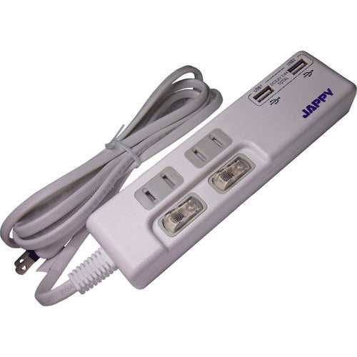 JAPPY USB 충전 포트 부착 탭 JUT222S 1개