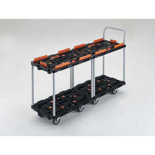 TRUSCCO 연결식 수지제 2단 대차 비틀 700X450 자재 5륜 코볼레 고정 세트