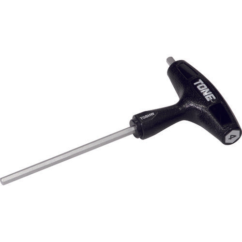 TONE 六角棒レンチ(T形) グリップヘキサゴンレンチ 対辺寸法4mm 全長140mm TGHW-04 1 本