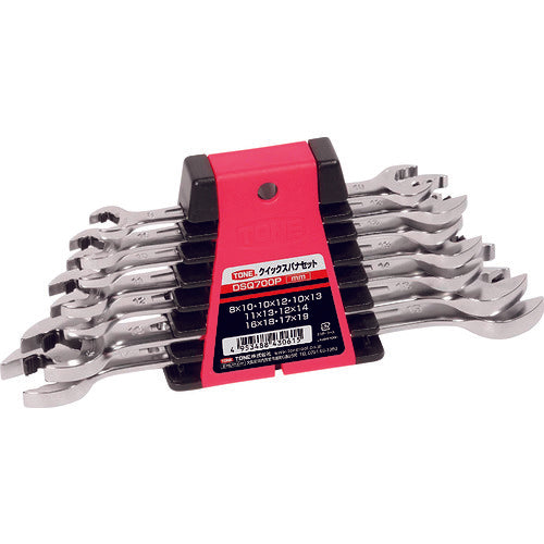 TONE 양구 스패너 퀵스 파나 세트 7점 세트 렌치 홀더 부착 DSQ700P 1 S