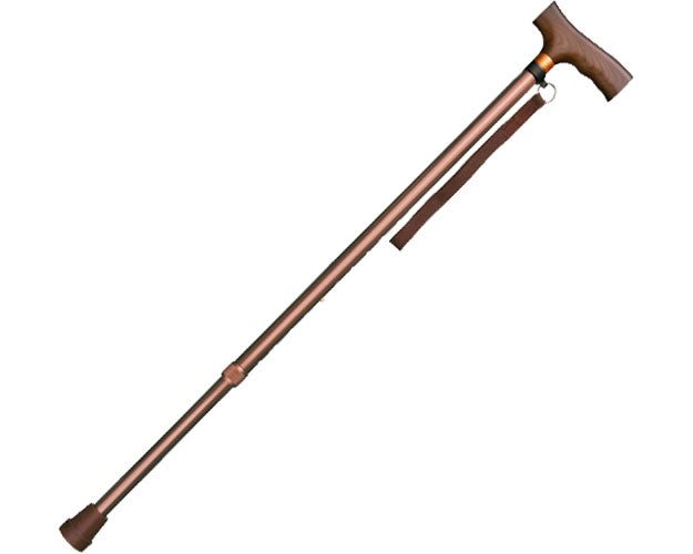 Aluminum lightweight telescopic walking stick, basic 22mm type / 0401-BS2811, light brown, 1 piece