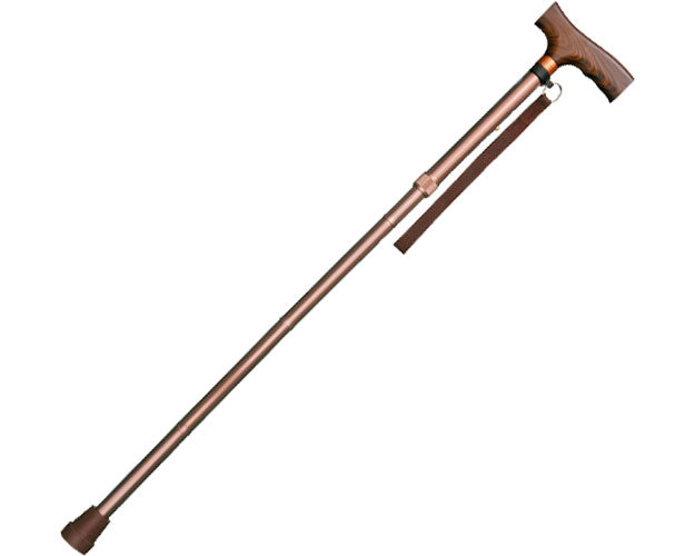 Lightweight aluminum folding walking stick, basic 22mm type / 0401-BO4811, light brown, 1 piece
