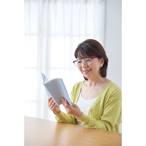 KING JIM メガネ型拡大鏡(花柄) 赤 AM41-R 1 個