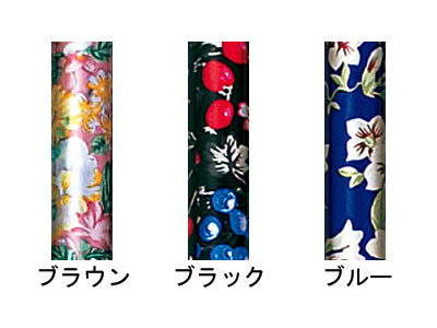 Telescopic walking stick (flower pattern) / 46-F1 Brown 1 piece