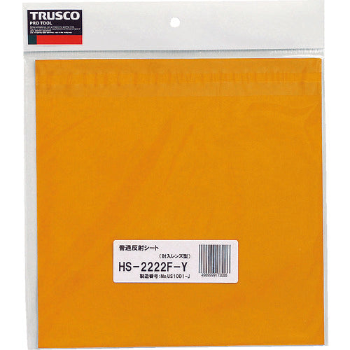 TRUSCO 보통 반사 시트 봉입 렌즈형 227mmX227mm 황색 HS-2222F 1 SHT