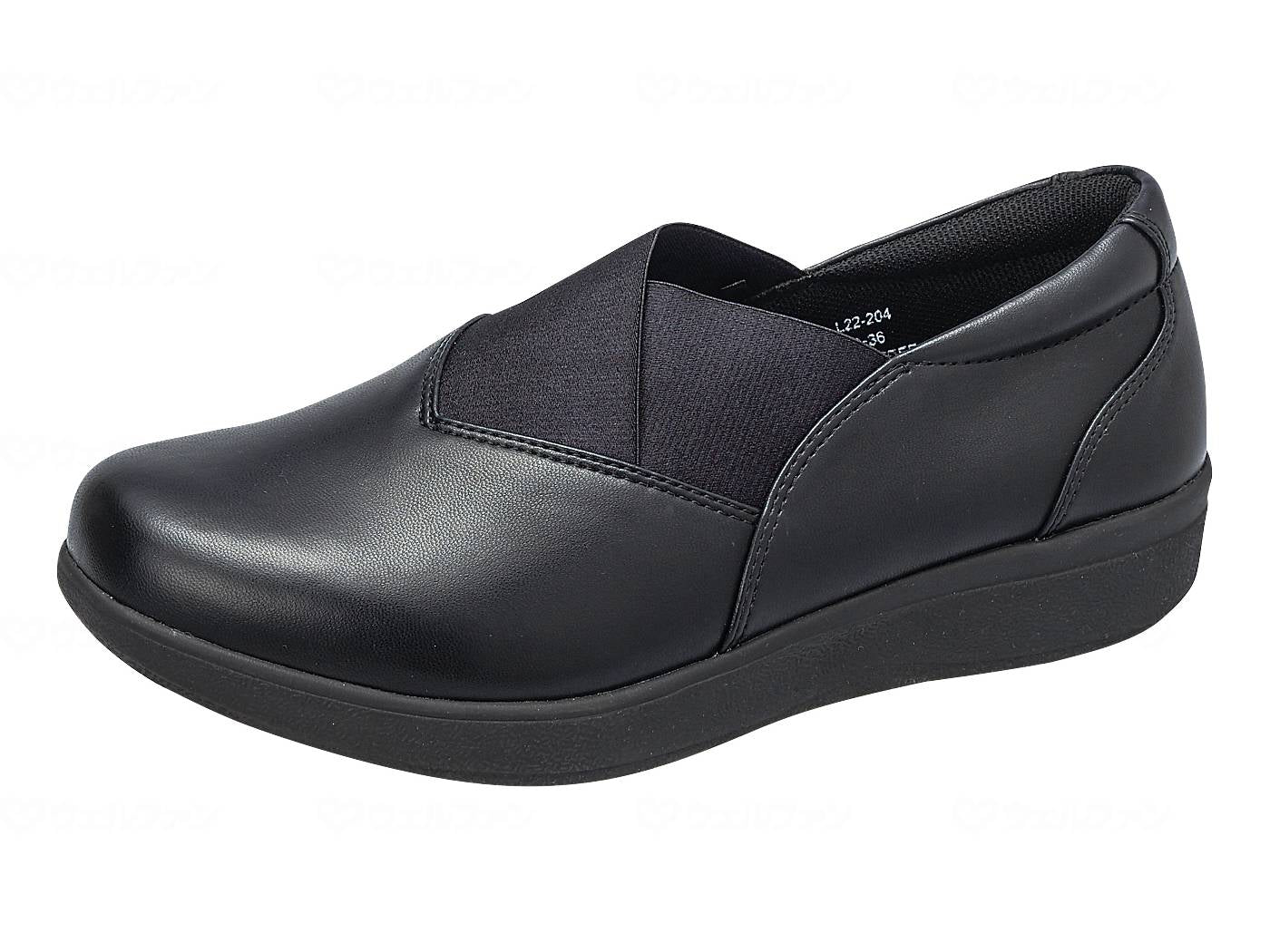 ムーンスターウェルル01 オールブラック 22.0