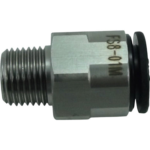 치요다 파이브 SUS 메일 커넥터 8mm·R1/8 FS8-01M 1개