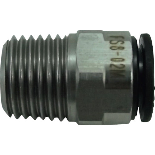 치요다 파이브 SUS 메일 커넥터 8mm·R1/4 FS8-02M 1개