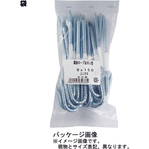 DAIDOHANT 이형 로프 고정 J형 (20개입) 6x200 10165667 1봉