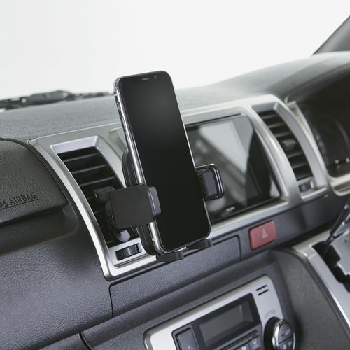 エレコム 車載アクセサリー スマホスタンド ワンタッチホルダー エアコンルーバー取付タイプ ブラック P-CARS12BK 1 個