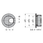 SUGATSUNE (210040943) LS50S-WT / Wiring hole cap LS50S-WT 1 piece