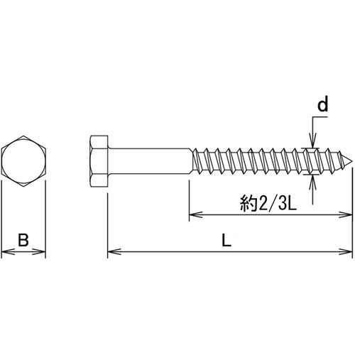 DAIDOHANT Unicro Coach Screw 9x90 (17 heads) (1 piece) 10102888 1 piece
