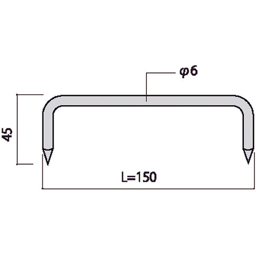 DAIDОHANT Zマーク かすがい 6X150(10入) 10102780 1 袋