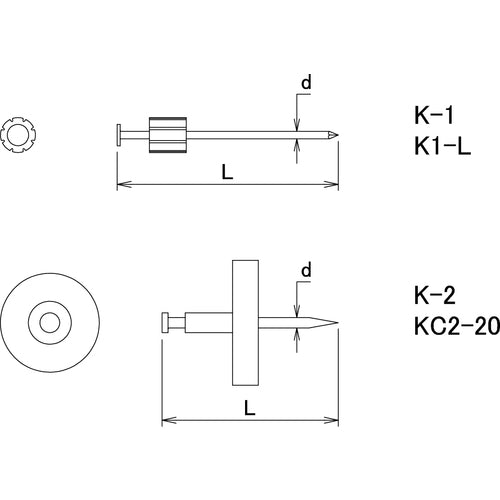 DAIDOHANT VP Temporary Nails K-1 Approx. 165 pieces 10174892 1 PK