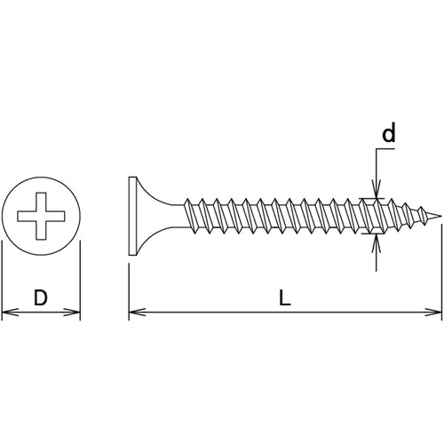 DAIDOHANT VP Stainless Steel Lightweight Ceiling Screws Trumpet Head 3.5 x 32 (57 pieces) 10174327 1 bag