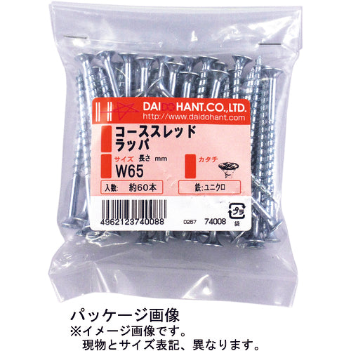 DAIDOHANT VP Unicro Coarse Thread Trumpet Head 3.8 x 32 (123 pcs) 10174002 1 bag