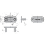 SUGATSUNE (140045567) MC-159-2-STD Stainless steel ultra-thin magnetic catch MC-159-2-STD 1 piece