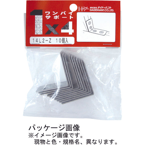 DAIDOHANT 1x4 Support L-Type Large 14L2-Z 10P 10103232 1 bag