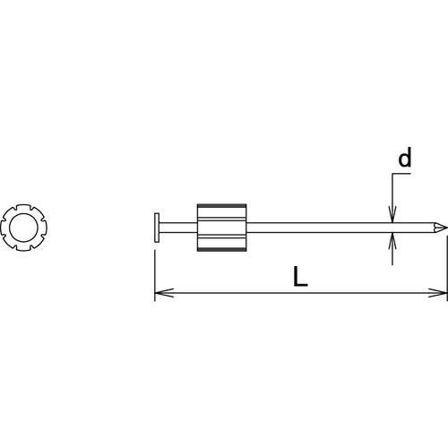 DAIDO HANT VP Hidden Nails F-50 Approx. 40 Nails 10175399 1 Bag