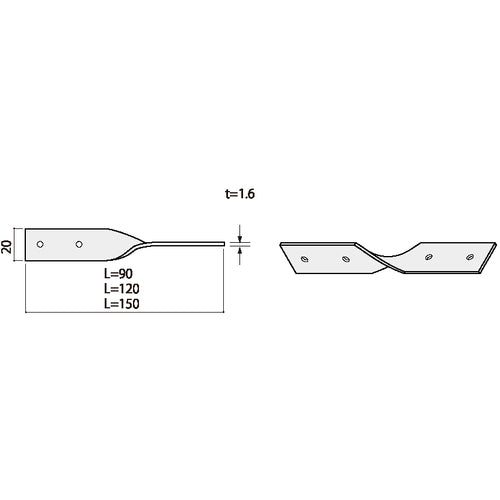 DAIDОHANT Zマーク ひねり金物 ST−15 150 10入 10103122 1 袋