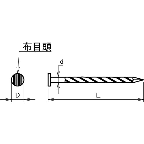 DAIDOHANT VP Stainless Steel Burnt Cedar Nail Screw 2.1x32 200g (Approx. 200 pieces) 10175305 1 bag