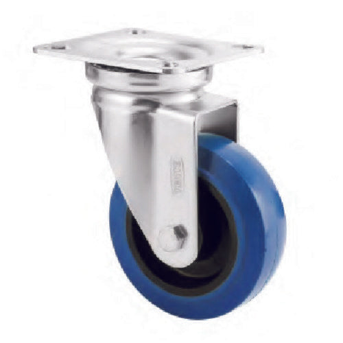 텐테캐스터 플레이트식 캐스터(타이어 흔적리스 타입) φ100 자재식 AJ-100 1개