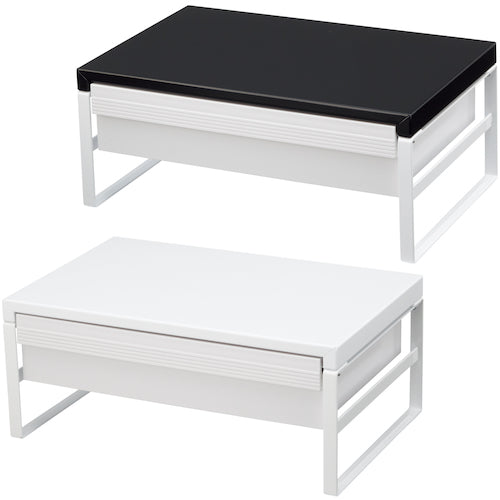 LIHIT Desk Board Desk Stand (390mm wide, high type with drawers) White A7342-0 1 unit