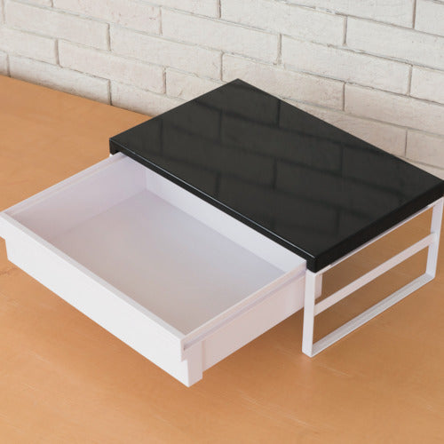 LIHIT 데스크보드 책상대(폭 390 mm·서랍 부착 하이 타입) 흑 A7342-24 1대