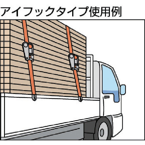 TRUSCO ベルト荷締機 50mm幅 800kg アイタイプ GV50-800R 1 台