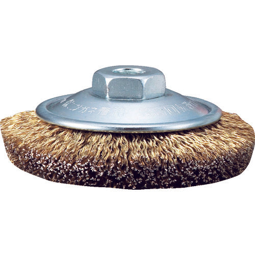 TRUSCO 電動工具用ベベルブラシ Φ85 真鍮メッキ 線径0.27 GBB-85 1 個