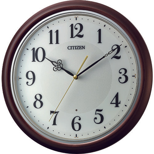 Citizen Radio-controlled Wall Clock with Continuous Second Hand, Brown, φ330 x 45.8, 8MY560-006, 1 pc