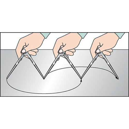 TRUSCO 본강제 나침반 길이 250 원 직경 380 PC-250 1개