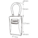 DAIKEN Key Storage Box Dial Type Cable Hanging Type Holds 5-6 keys and approximately 5 card keys. DK-N77C 1 unit