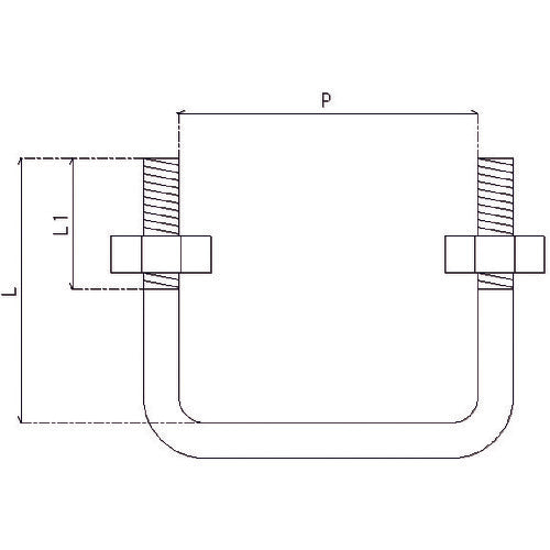야하타 코의 글자 볼트(너트 부착) M6X23X42 1개입 YHI-KJBT-062342 1개