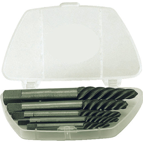 TRUSCO Extractor Set, Spiral Type, Set of 5, Plastic Case Included, EXS-1815 1 S