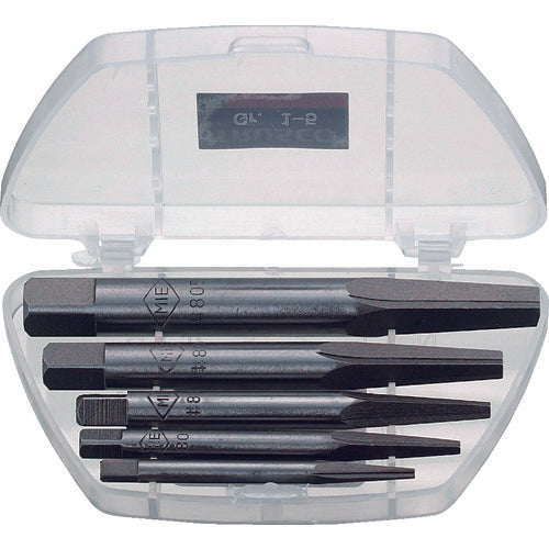 TRUSCO Extractor 세트 각형 5 개 세트 플라스틱 케이스 EXS-1815K 1 S