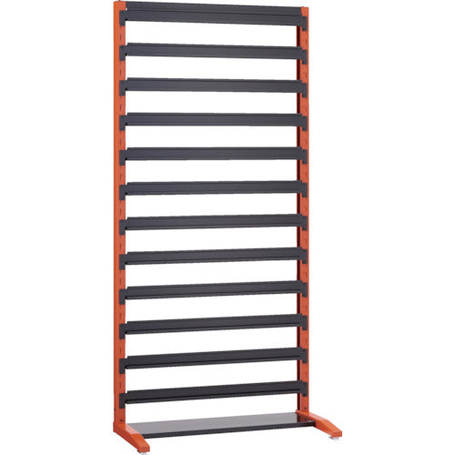 TRUSCO UPR형 빈 랙 편면 H1900 선반 12개 부착 블랙 UPR-L1812-BK 1대